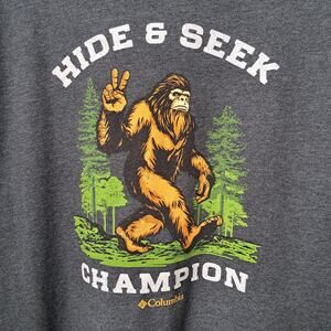 Columbia "Hide and Seek Champion" Big Foot Men's Gray XXL T-Shirt